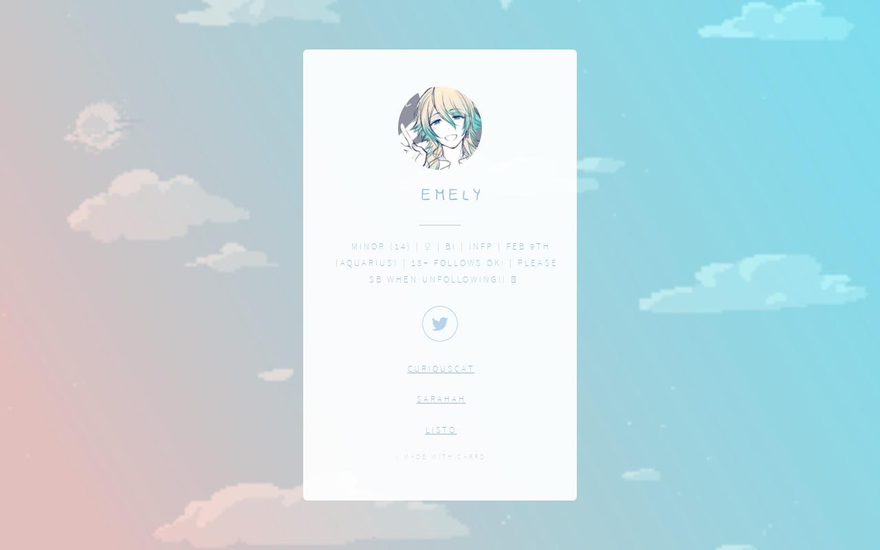 Carrd profile picture for @emely